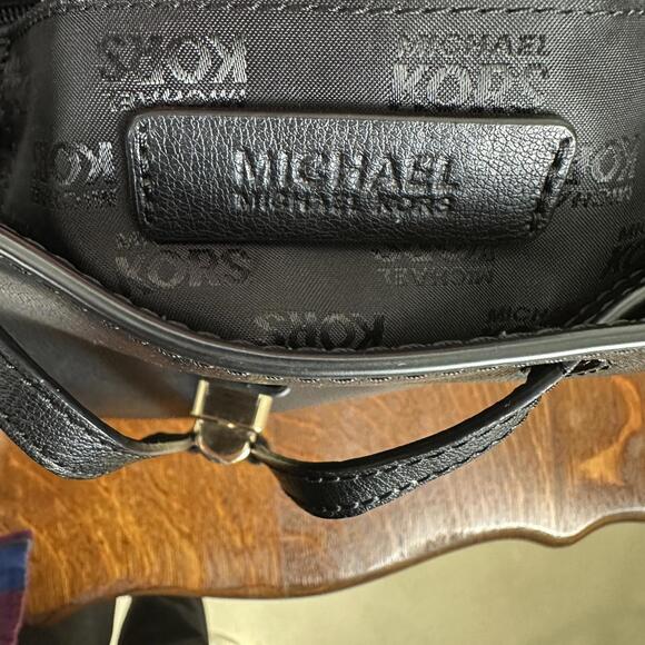 Michael Kors Black Leather Medium Sized Backpack Gold Hardware - Picture 5 of 9